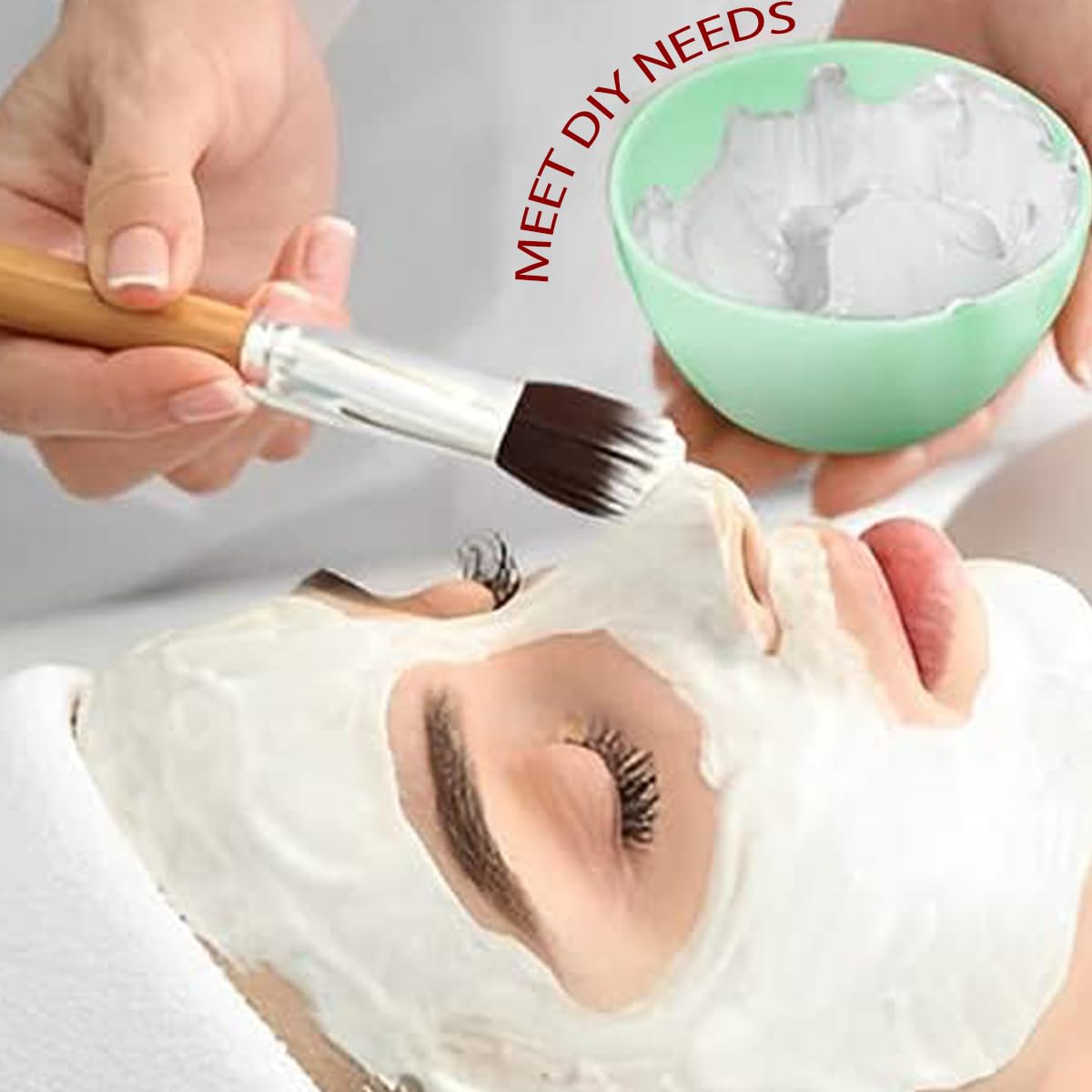 PLINNILUY 5 Pcs Diy Face Mask Mixing Bowl, Home Use Silicone Facial Mask Mixing Bowls Set Plastic Facial Mask Mixing Masks Set with Spatulas - DIY Skincare Mixing Tool Kit(Green-5Pcs)