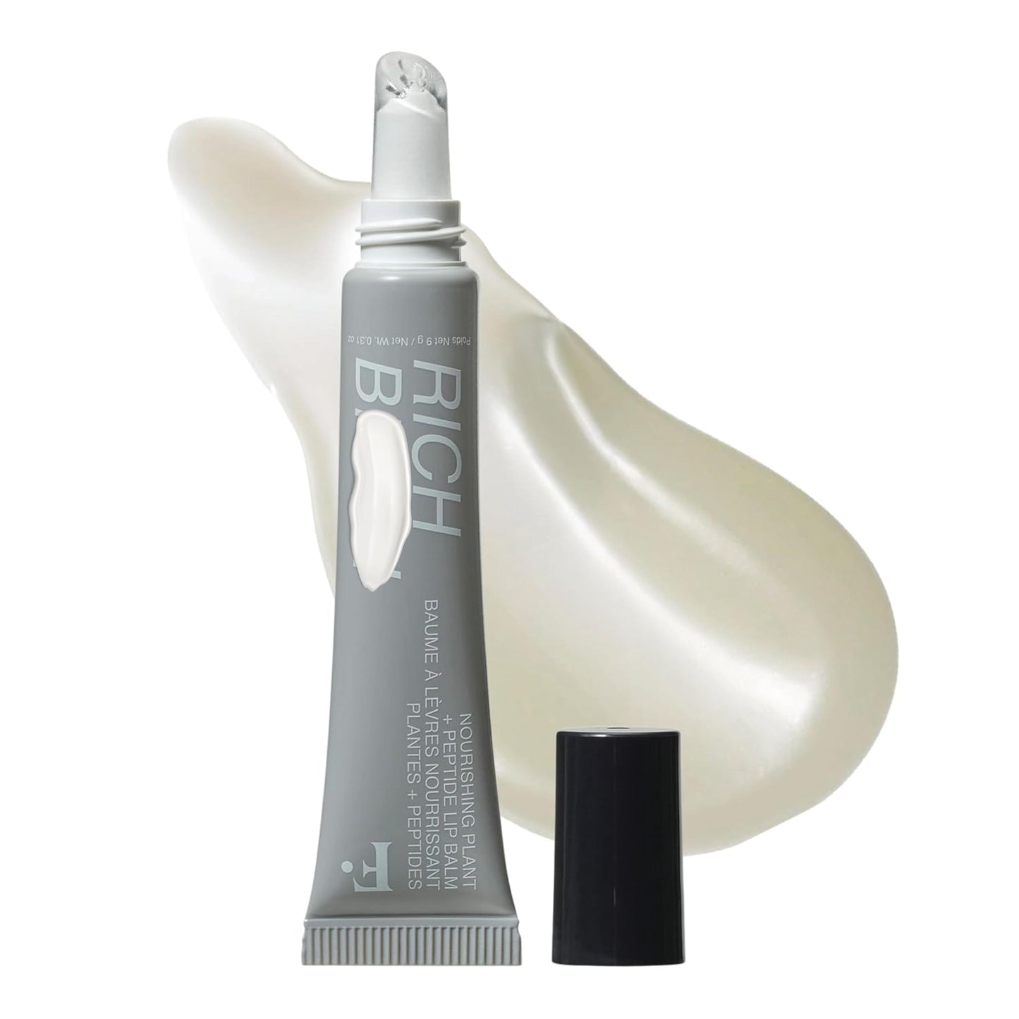 Freck Beauty RICH Babe Lip Balm, 0.31oz | Clear Shade, Nourishing Plant Peptide Lip Balm Hydrating Plumping Lip Treatment | Sheer Hydration Infused with Jojoba Seed, Castor Seed and Prickly Pear