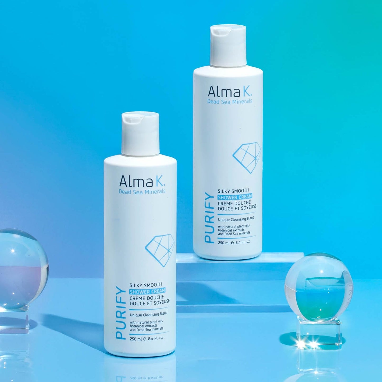 ALMA K Silky Smooth Shower Cream - Moisturizer with Dead Sea Minerals - White Tea and Neroli Scent - Body Cream - Body Skin Care Products - 8.4 oz