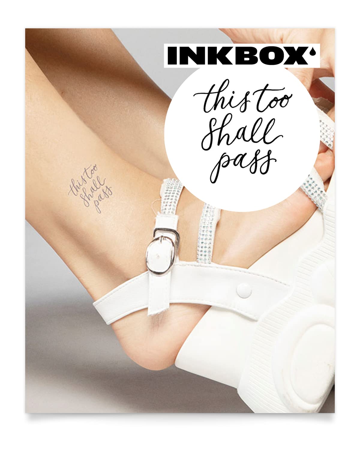 Inkbox Temporary Tattoos, Semi-Permanent Tattoo, One Premium Easy Long Lasting, Water-Resistant Temp Tattoo with For Now Ink - Lasts 1-2 Weeks, Live in Hope, 2 x 2 in