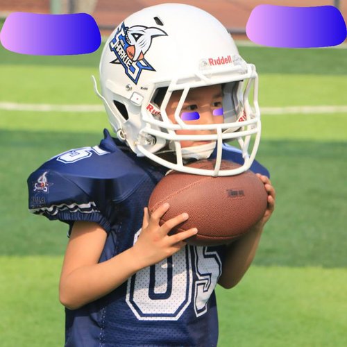 Sports Under Eye Black Strips Stickers 120 pcs Gradient Color Change Eye Strips Baseball Football Softball Lacrosse Fans Eye Black Stickers for Themed Party Game Day Supplies (Purple)