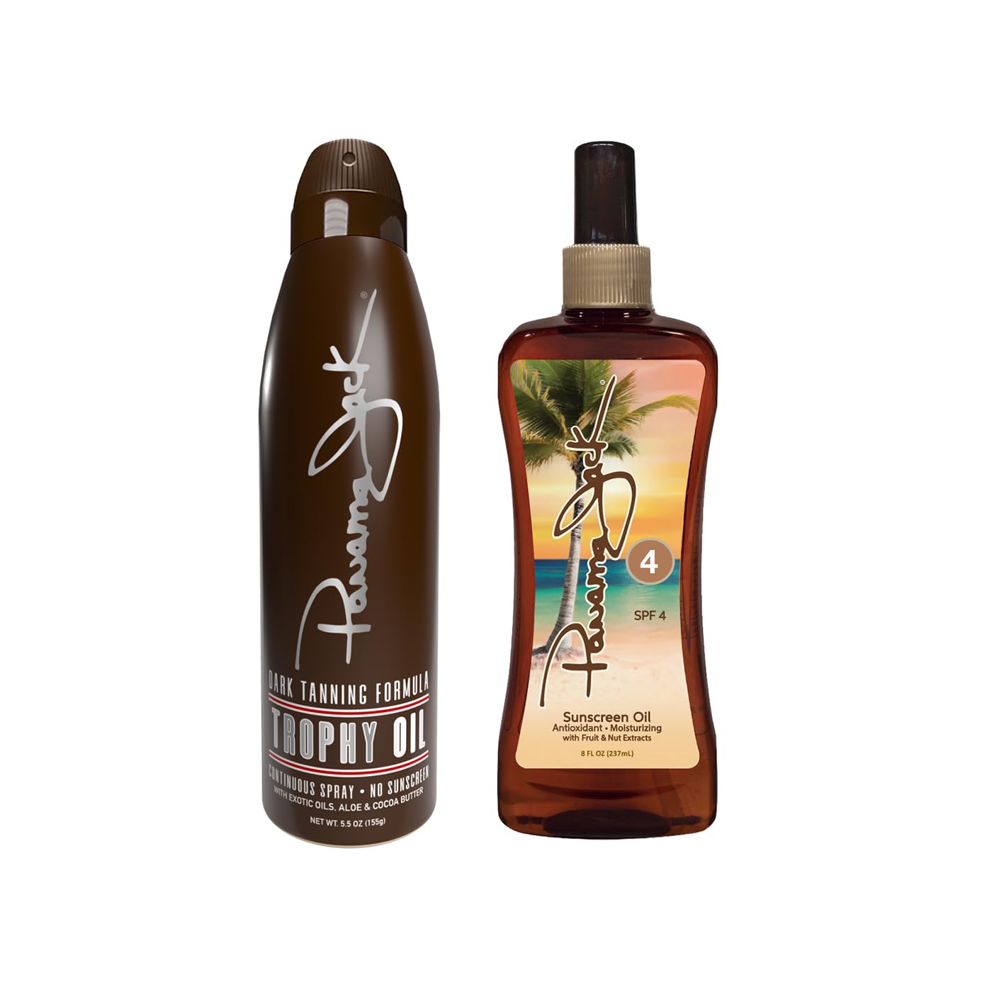 Panama Jack Trailblazer Set - Amplifier & Trophy Suntan Tanning Oil Spray SPF 0
