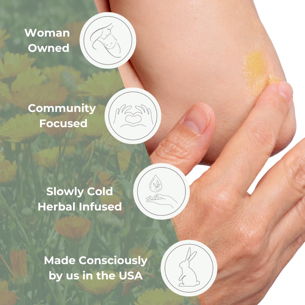 Calendula Salve, Calendula Cream, Drawing Salve, Calendula Ointment, Ora's Amazing Herbal, Coconut Free Salve made with Organic Calendula and Licorice Root, 1 oz