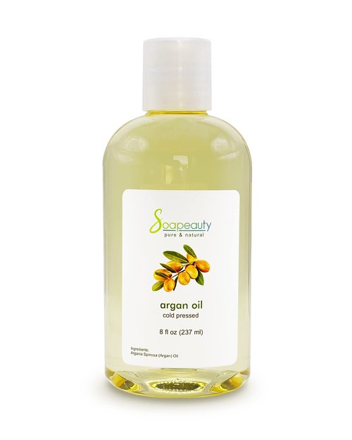 Soapeauty Cold Pressed Refined ARGAN OIL | 100% Natural & Pure | Carrier for Essential Oils, Argan Oil for Skin, Argan Oil for Hair Growth & Moisturizer | 8 fl oz