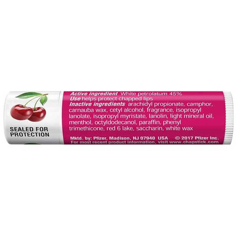 ChapStick Classic (1 Box of 12 Sticks, 12 Total Sticks, Cherry Flavor) Skin Protectant Flavored Lip Balm Tube, 0.15 Ounce Each, 12 Count (Pack of 1)