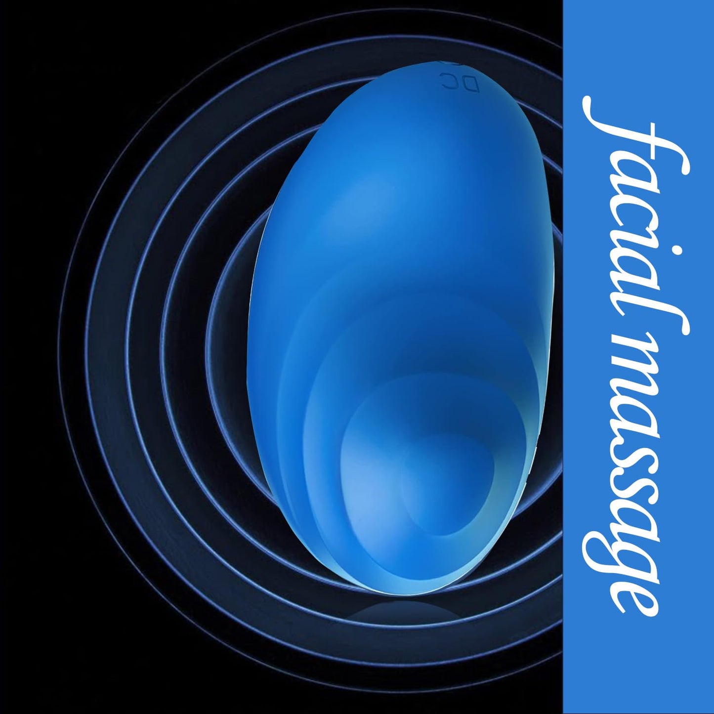 Junroaly Personal Facial Massager, Neck Massager Face Back Massager Tool, Mini Electric Cordless Massager Multi-Function Modes Body Massager for Women Gift(Blue)