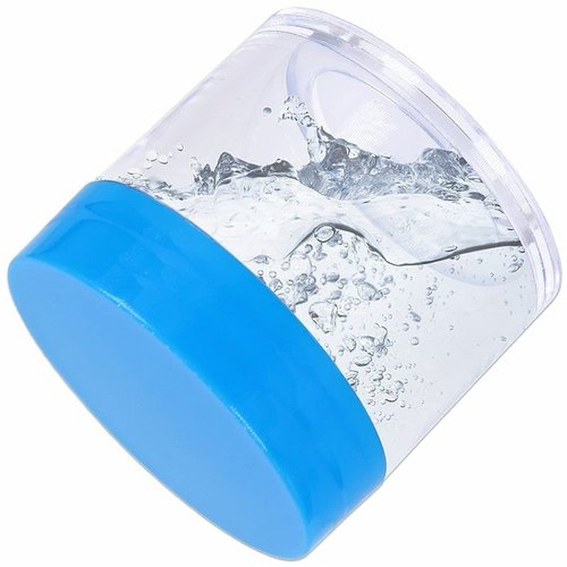 Beauticom 30g/30ml (1 fl. oz.) Double Wall Clear Plastic Leak Proof Jars with Flat Top Lids for Creams, Lotions, Make Up, Powders, Glitters, and more... (Color: Blue, Pieces: 12)