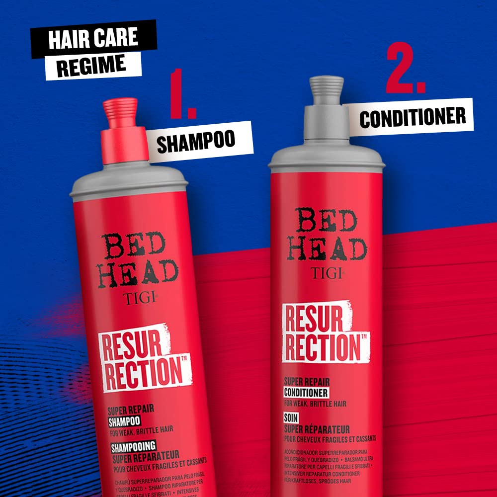 Bed Head Resurrection Shampoo for Damaged Hair - 13.53 fl oz (Pack of 2)