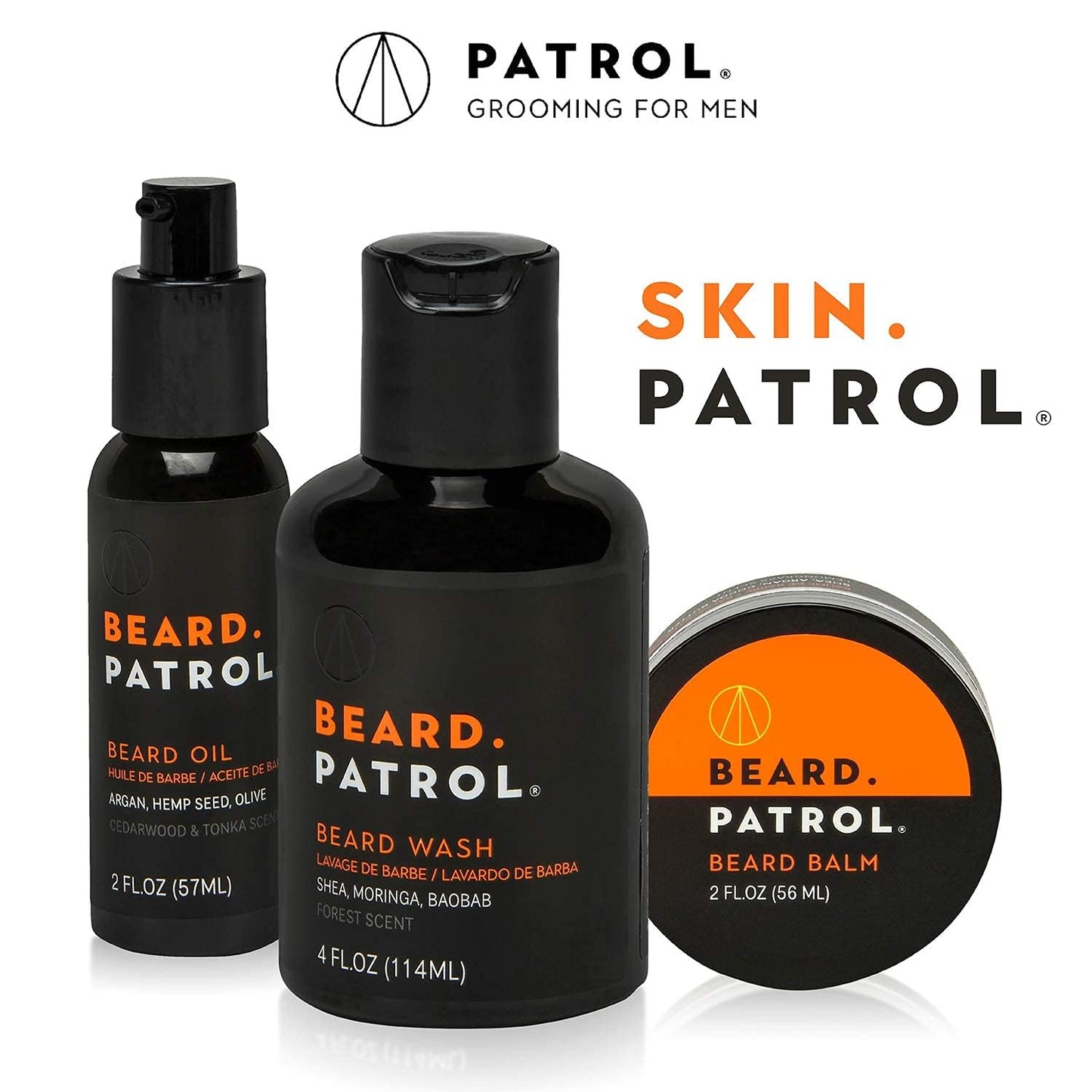 Bump Patrol Beard Patrol Beard Wash for Men – Natural Men's Facial Hair Shampoo & Conditioner in One, Sulfate-Free Mustache Cleanser and Moisturizing Soap, Forest Scent