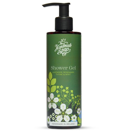 The Handmade Soap Company Shower Gel, Lavender, Rosemary, Thyme & Mint Body Wash, Liquid Bath Soap, Moisturizing Body Wash, Cruelty Free & Vegan Shower Gel, 8.5fl oz