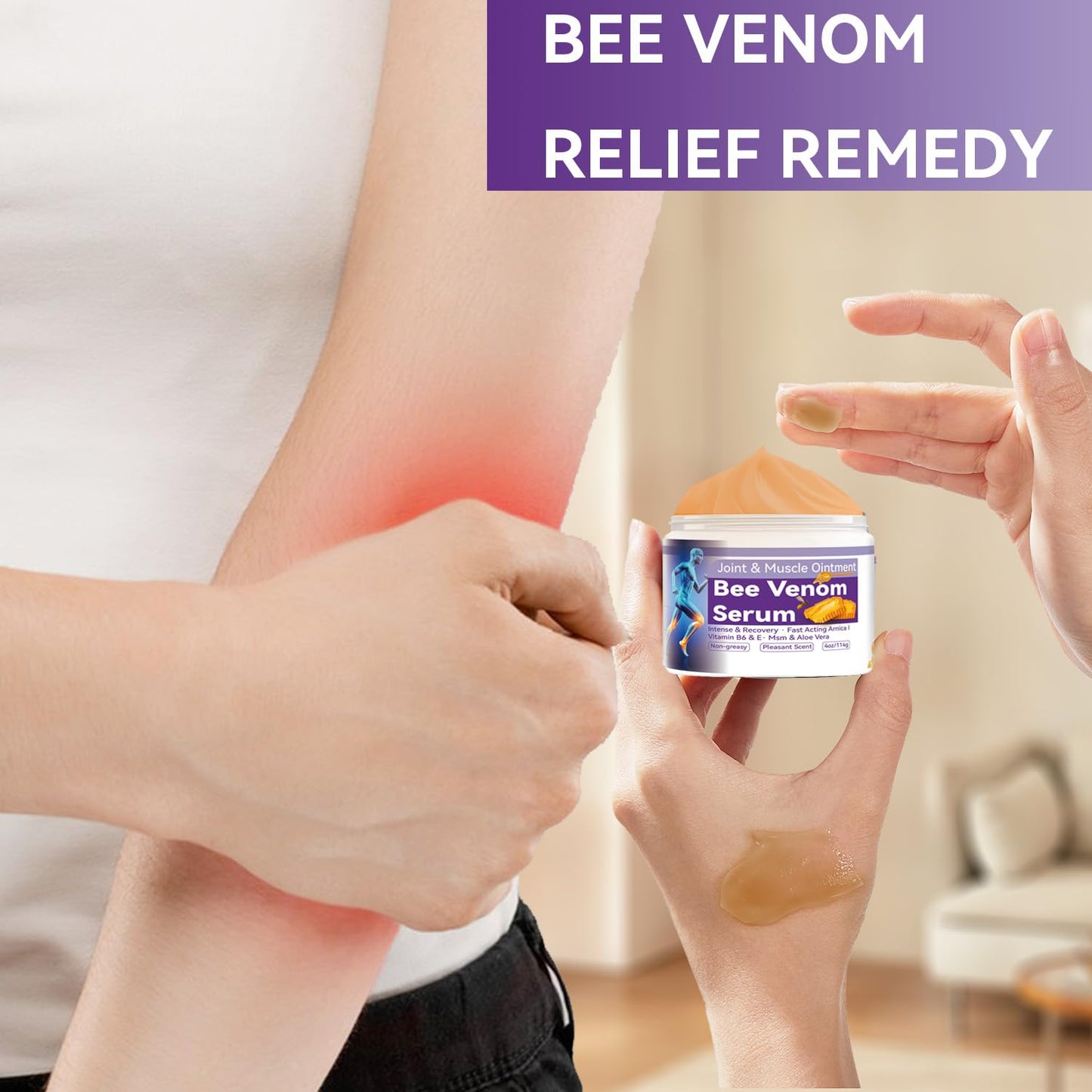 Cedonivor Bee Venom Joint Cream, Joint & Muscle Soothing, Bee Venom Cream for Back, Knee, Hands, Neck, Feet