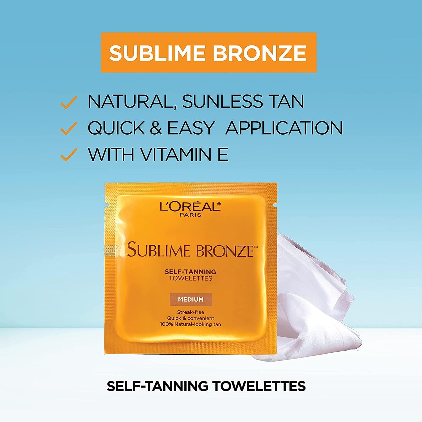 Loreal Paris Sublime Bronze self tanning Towelettes for body (3 Pack)