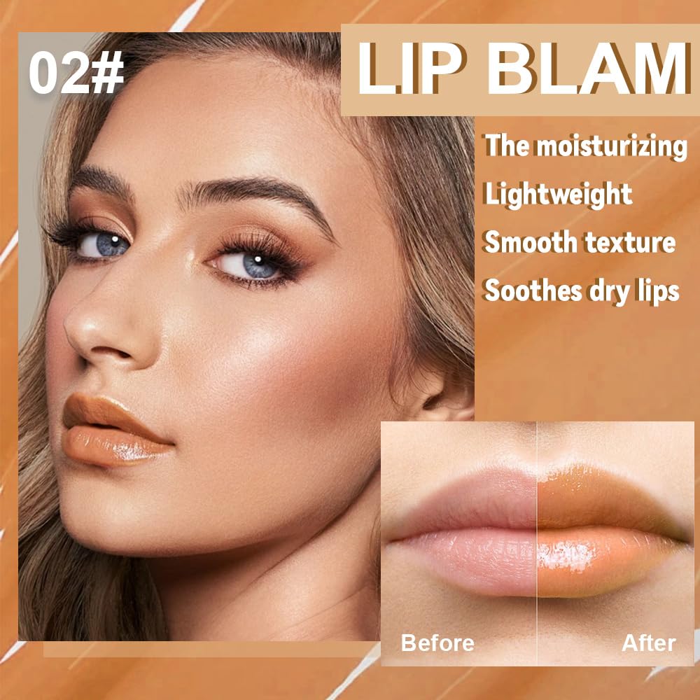 Light Gloss Tinted Buttery Lip Balm – Hydrating Lip Care with Nourishing Oils for Women’s Dry Lips, Natural Tint & Soft Gloss, Lip Plumper Moisture & Light Lip Stain Finish, Vegan #02 Vanilla Toffee