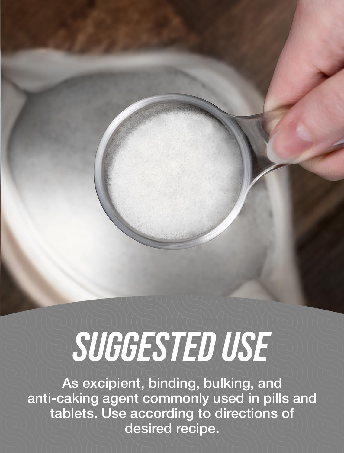 BulkSupplements.com Microcrystalline Cellulose Powder - MCC Powder, Microcrystalline Cellulose Food Grade - Excipient, Binder, & Anti-Caking Agent, 1kg (2.2 lbs) (Pack of 1)