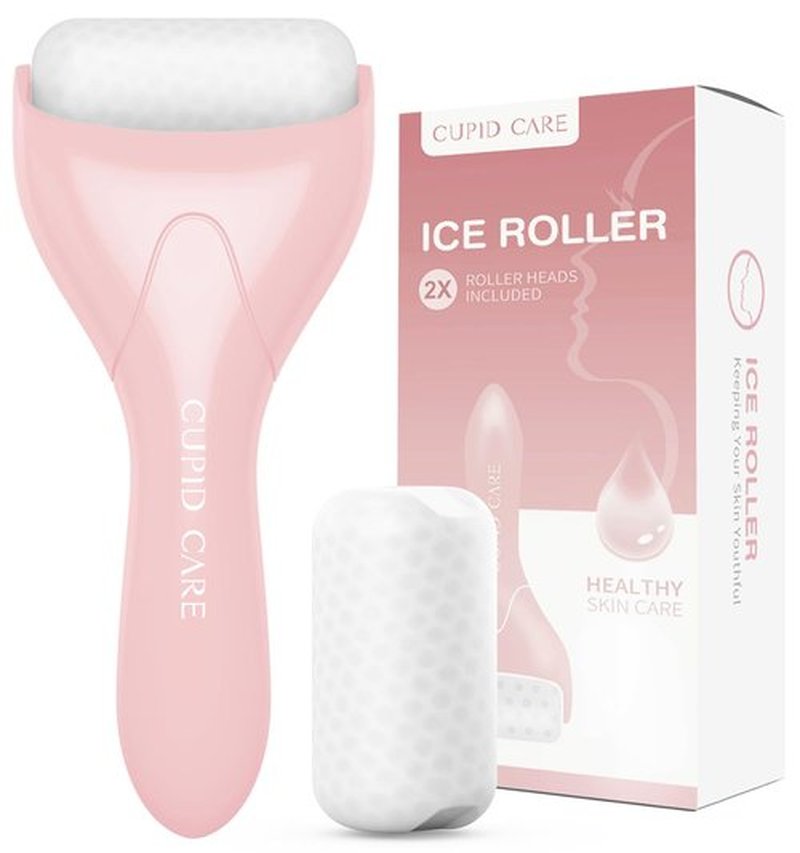 Ice Roller for Face & Eye, [2-Rollers] Ice Face Roller Puffiness Relief, Reduce Wrinkles, Face Massager Roller Self Skin Care, Gifts for Women & Men | Pink