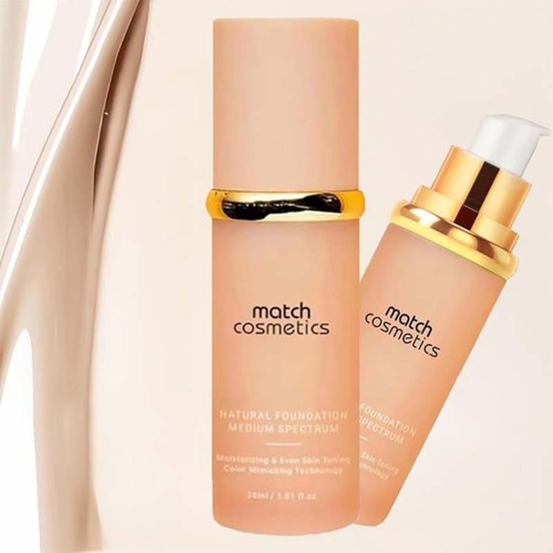 Match Foundation 4-in-1, Match Cosmetics Foundation, SPF 50 4-in-1 Foundation, 4-in-1 Concealer, pampering skin, hydrating, waterproof and breathable (1Pcs)