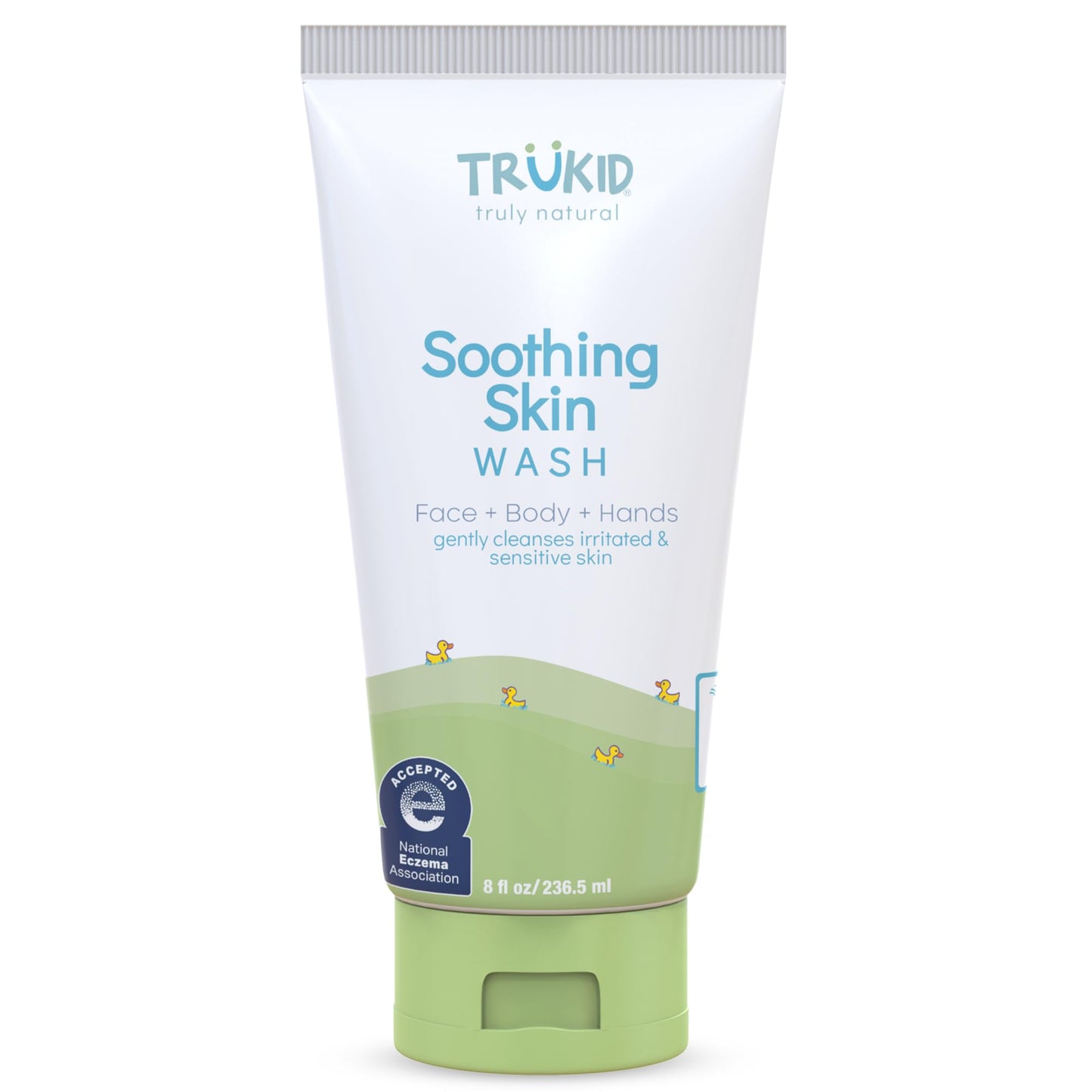 TruKid Kids Body Wash, Unscented Face, Body & Hand Wash for Delicate Skin - NEA-Accepted for Eczema – Dermatologist Tested, Non-Toxic, Tear-Free Baby Bath Essential, 8 fl oz