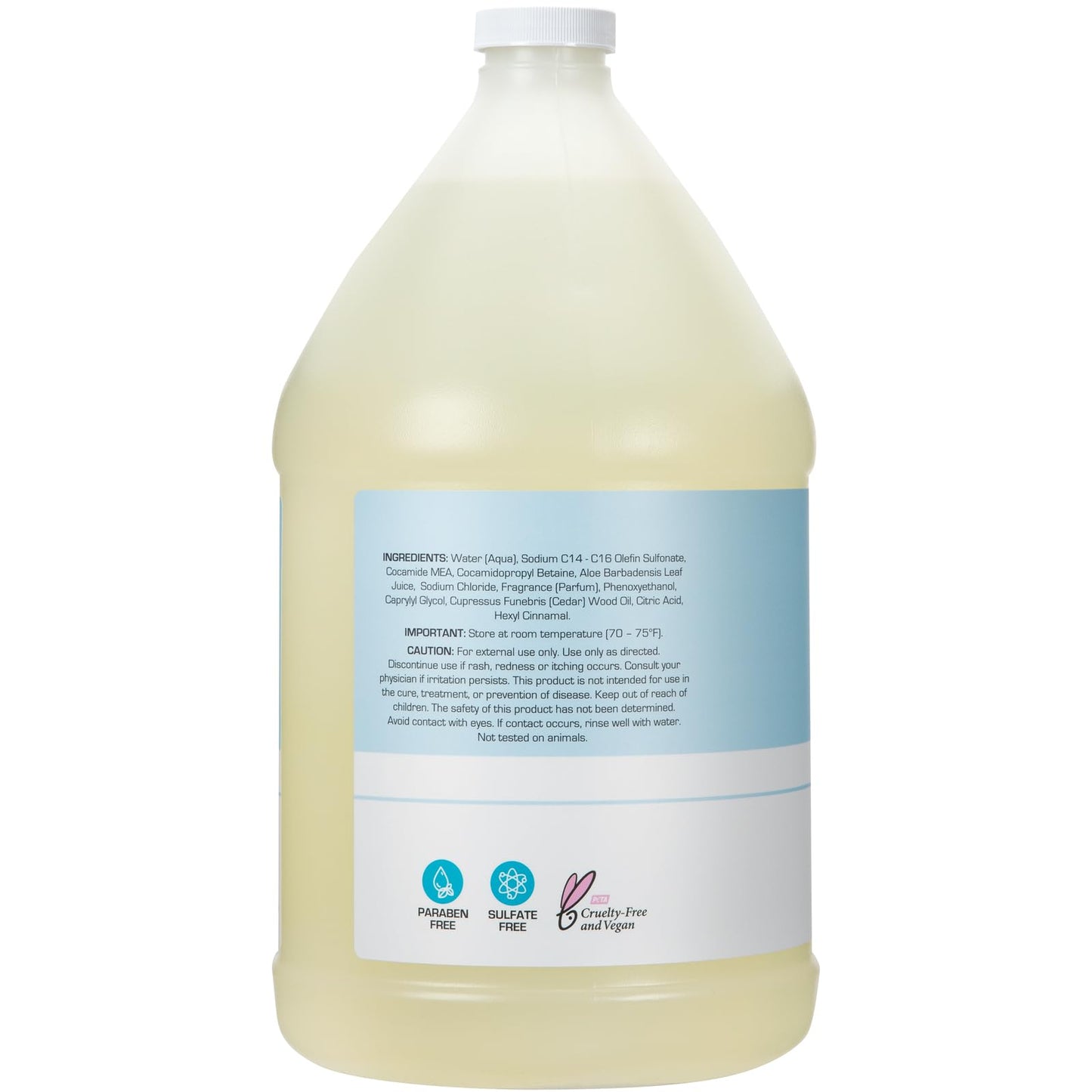 Ginger Lily Farms Club & Fitness Conditioning Liquid Hand Soap Refill, 100% Vegan & Cruelty-Free, Rain Water Scent, 1 Gallon (Pack of 4)