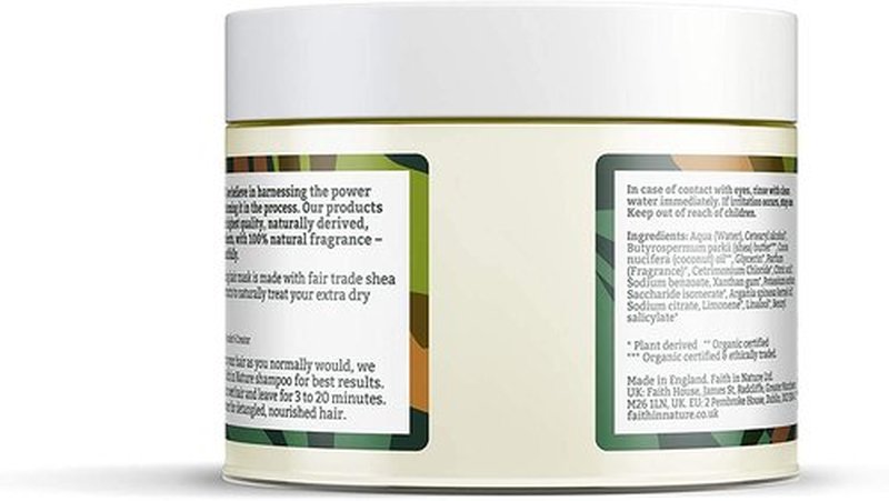 Faith in Nature Natural Shea & Argan Hair Mask, Nourishing, Vegan & Cruelty Free, Parabens and SLS Free, For Dry Hair, 300ml