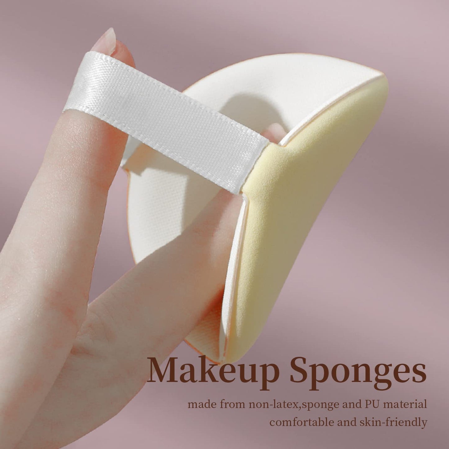 MOHOPE 8Pcs Air Cushion Makeup Puffs for Foundation with Portable Box, No Latex Blending Sponge for Liquid, Cream, Foundation and Powder, Teardrop Powder Puff, Mix