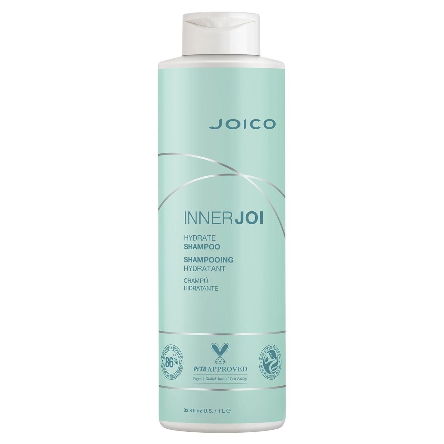 Joico InnerJoi Hydrate Shampoo | For Dry Hair & Scalp | Sulfate & Paraben Free | Naturally-Derived Vegan Formula