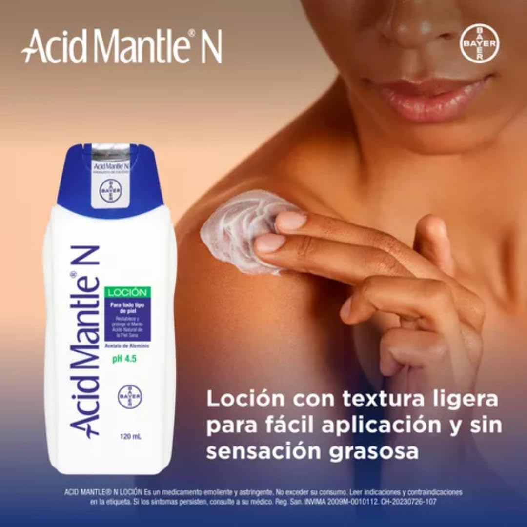 Yahve Locion Acid-Mantle N Ph4.5 X 120 ml - Acid Mantle N pH 4.5 Lotion 4.05 Fl Oz