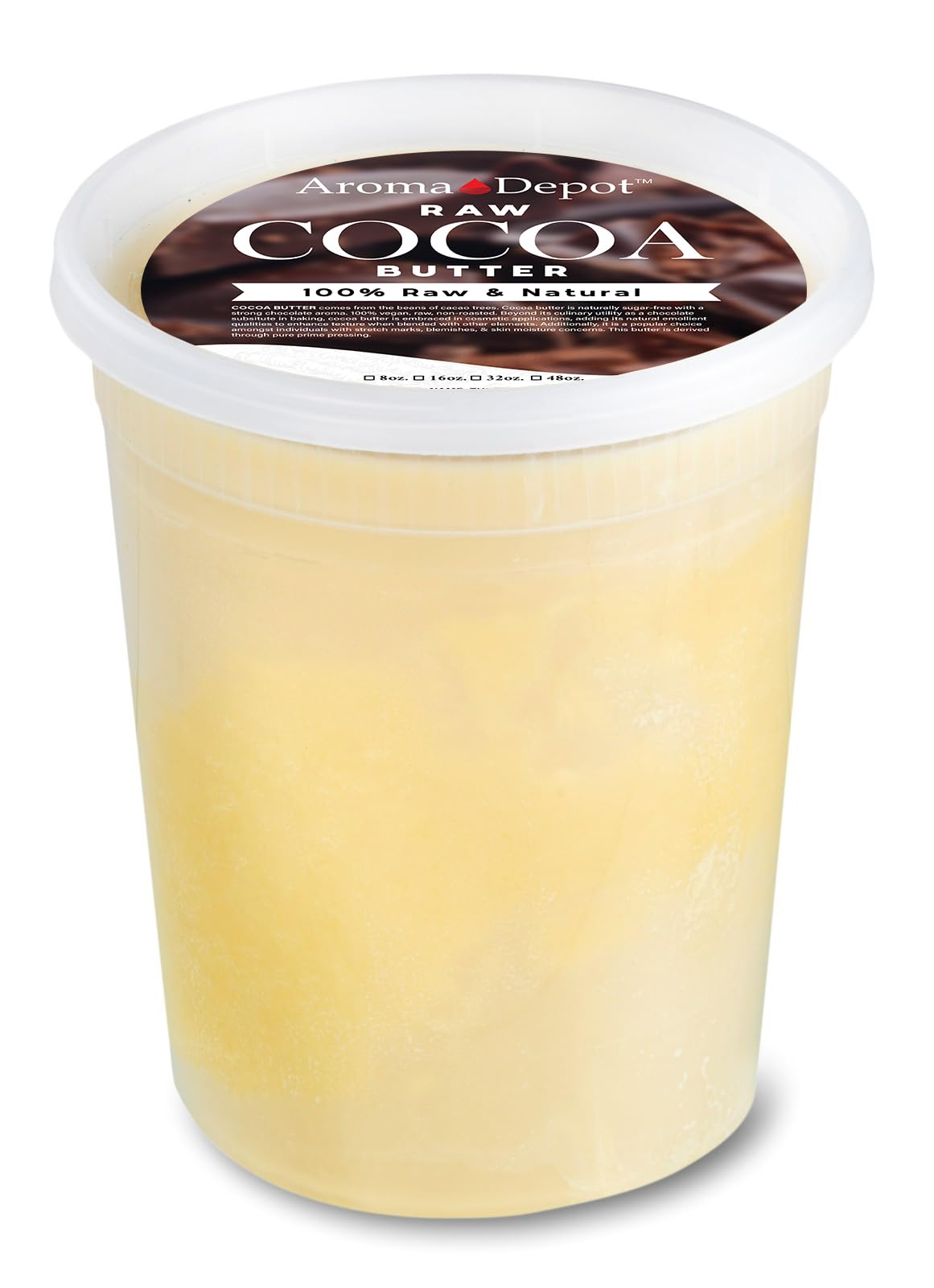 Aroma Depot 8 oz Raw Mango Butter Unrefined 100% Natural Pure Great for Skin, Body, Hair Care. DYI Body Butter, Lotions, Creams Reduces Fine Lines, Wrinkles, used for eczema psoriasis