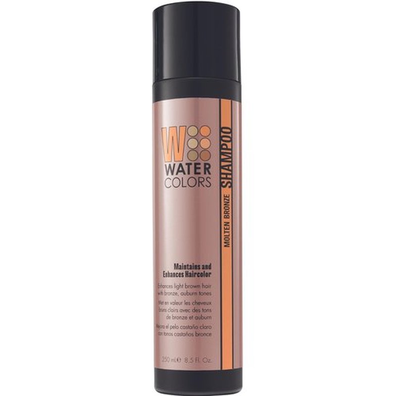 Watercolors Semi Permanent Color Depositing Shampoo. Sulfate & Paraben Free to Maintain & Enhance Hair Color 8.5 oz - MOLTEN BRONZE