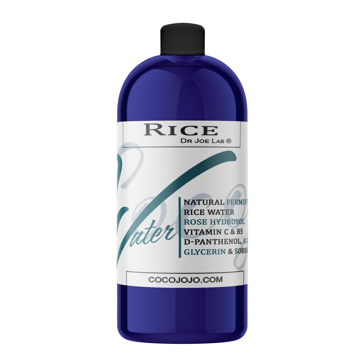 Dr Joe Lab Rice Water Growth Mix - Nourishing Toner with Rose Hydrosol Aloe Vera Face & Scalp Essence Rice Extract Pro Vitamin B5 Oily Skin Alcohol-Free Spray Spritz (32 oz & Empty Sprayer)