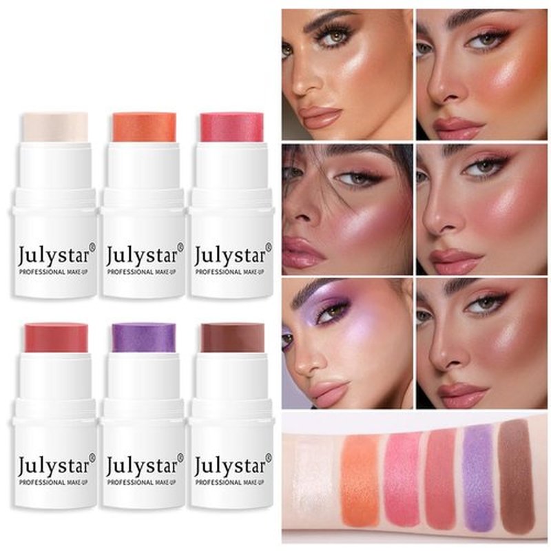 Cream Contour Sticks,Highlighter & Cream Blush Stick,Facial Shaping Makeup Sticks for Women,Face Make Up Sticks,Easy to Sculpt the Face and Create a Lightweight Finishing Makeup (#6, 0.7OZ)