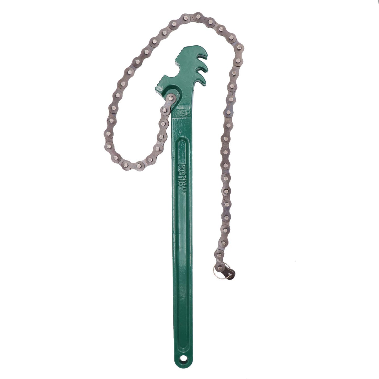 Ruikarhop 16 Inch Heavy Duty Reversible Chain Wrench for 1.5" to 7.5" Diameter Oil & Fuel Filter