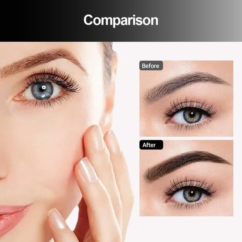 2PCS 4-Head Split Waterproof Eyebrow Pencil, 3D Microblading Eyebrow Pen Eye Brow Pencils with 4 Tip, Creates Natural Looking Brows Eye Eyebrow Makeup Eyebrow Pen for Women, Last All Day (Brown)