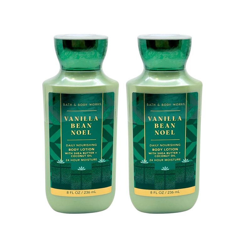 Vanilla Bean Noel Body Lotion Gift Set - Holiday Duo with Blue Bow | 2023 Edition
