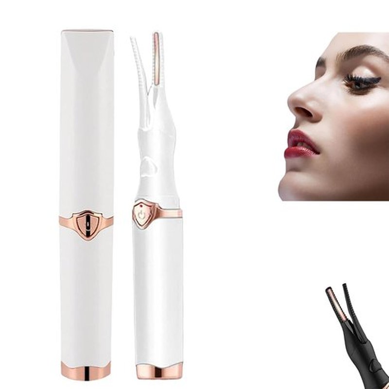 Electric Eyelash Curler for Instant Glam, 2025 New Heated Eyelash Curler, Electric Eyelash Curler, Mini USB Rechargeable Finalize Eyelash Tool, Fast Heat up in 8s & 3 Heat Modes (White)