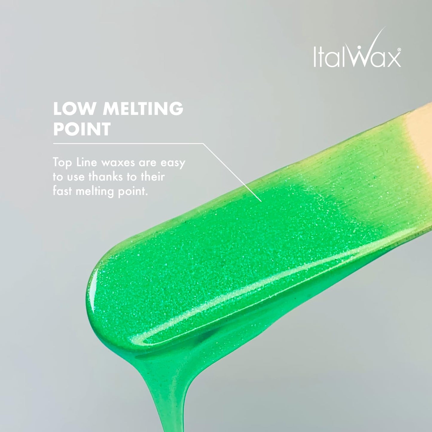 Italwax Top Line Emerald Hard Wax Beads 1.65 lb (750 g) – Ultra-Flexible Unscented Jelly Wax for Large Areas, Thin-Layer Application for Arms & Legs, Professional Use – Made in Italy