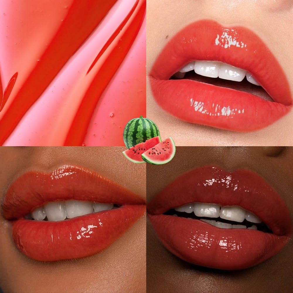 evpct Nourishing Moisturizing Tinted Lip Balm for A Sheer Tint of Color, Softens Smooths Hydrates Moisturizes Lightweight, Lip Care Gloss Plumper Stain for Women Dry & Chapped Lips, 11# WATERMELON