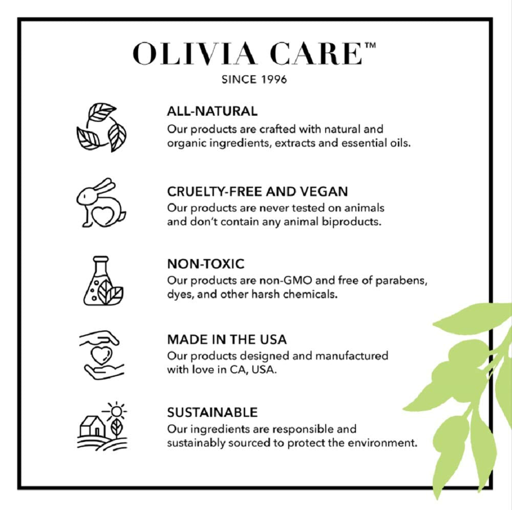 Olivia Care Facial Oil Infused with Argan, Safflower, Vitamin E & Geranium Essential Oil - All Natural - Hydrating, Anti-aging & Antioxidants - Remove Wrinkles & Clear Pores - 2 FL OZ