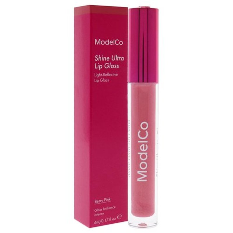 MODELCO Shine Ultra Lip Gloss - Shimmer-Infused Formula - Light-Reflecting And Hydrating - Long-Wear, High-Shine Color And Volume - For Super Luscious Lips In Seconds - Berry Pink - 0.17 Oz