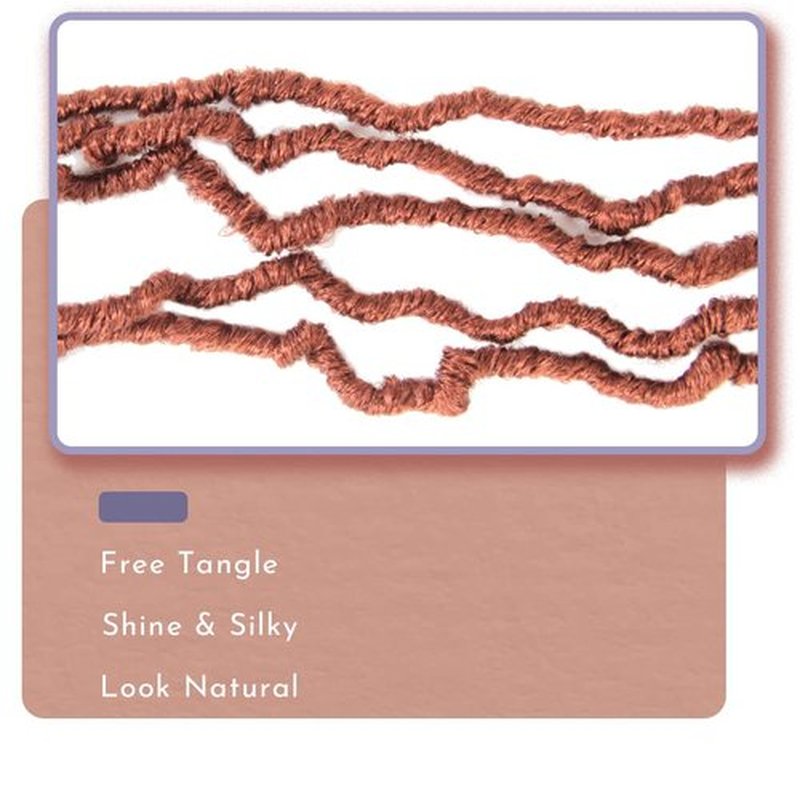 BOHOBABE Ginger Faux Locs Crochet Hair 18 Inch, Boho Soft Crochet Locs with Curly Ends, Long Ginger Red Bohemian Goddess Locs Crochet Braids for Black Women (6 Packs, 350#)
