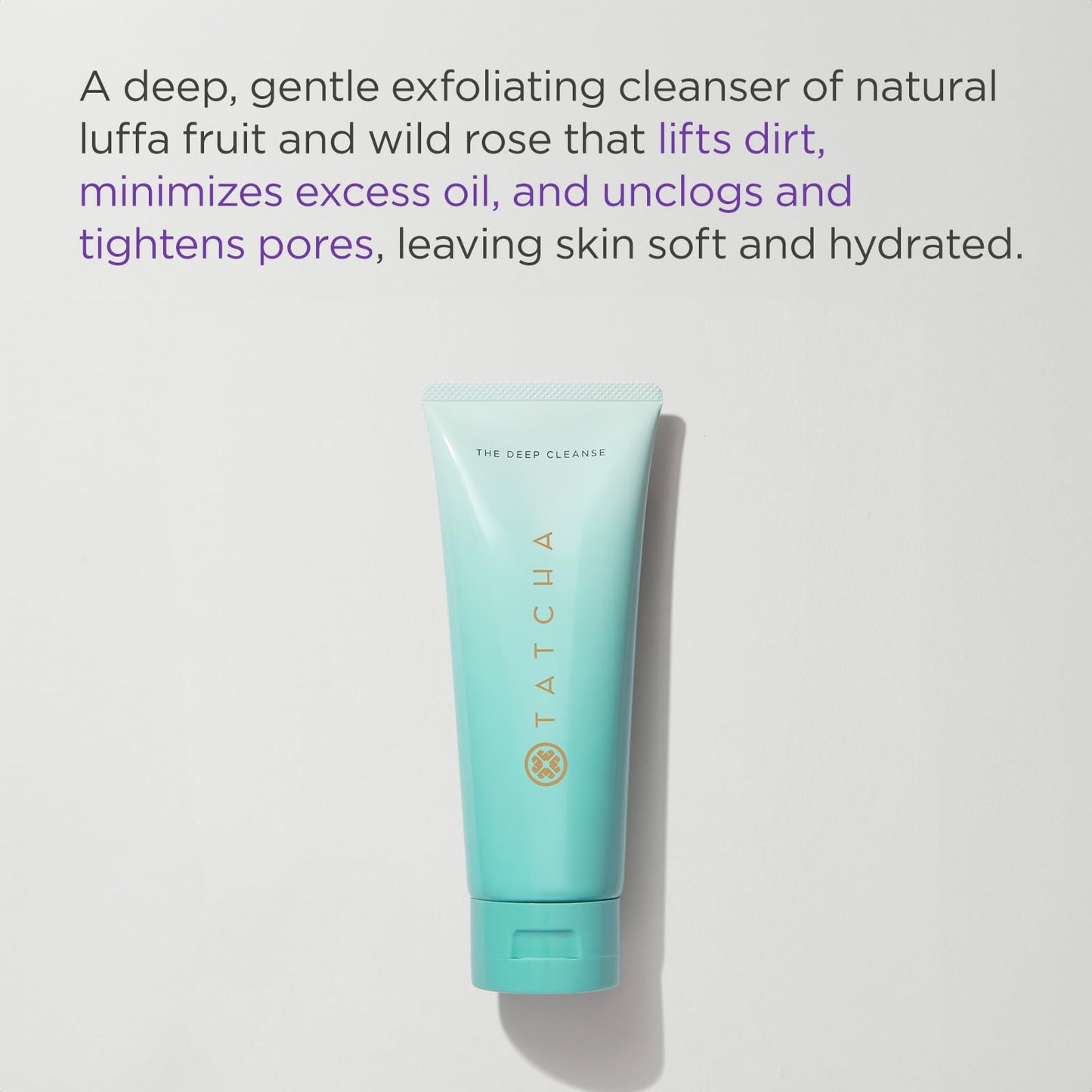 Tatcha Pore-Perfecting Double Cleanser + Hydrate Trio Set: The Deep Cleanse 5 oz, Pure One Step Camellia Cleansing Oil 1.7 oz & The Water Cream 0.33 oz