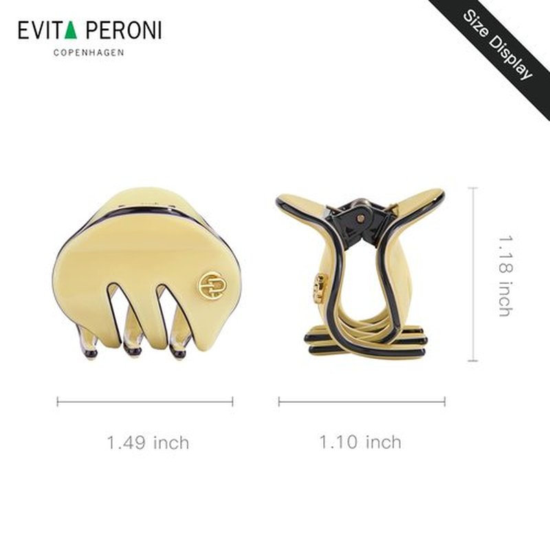 EVITA PERONI Colorful Mini Resin Hair Accessories: Tiny Claw Clips for Women and Teenage Girls