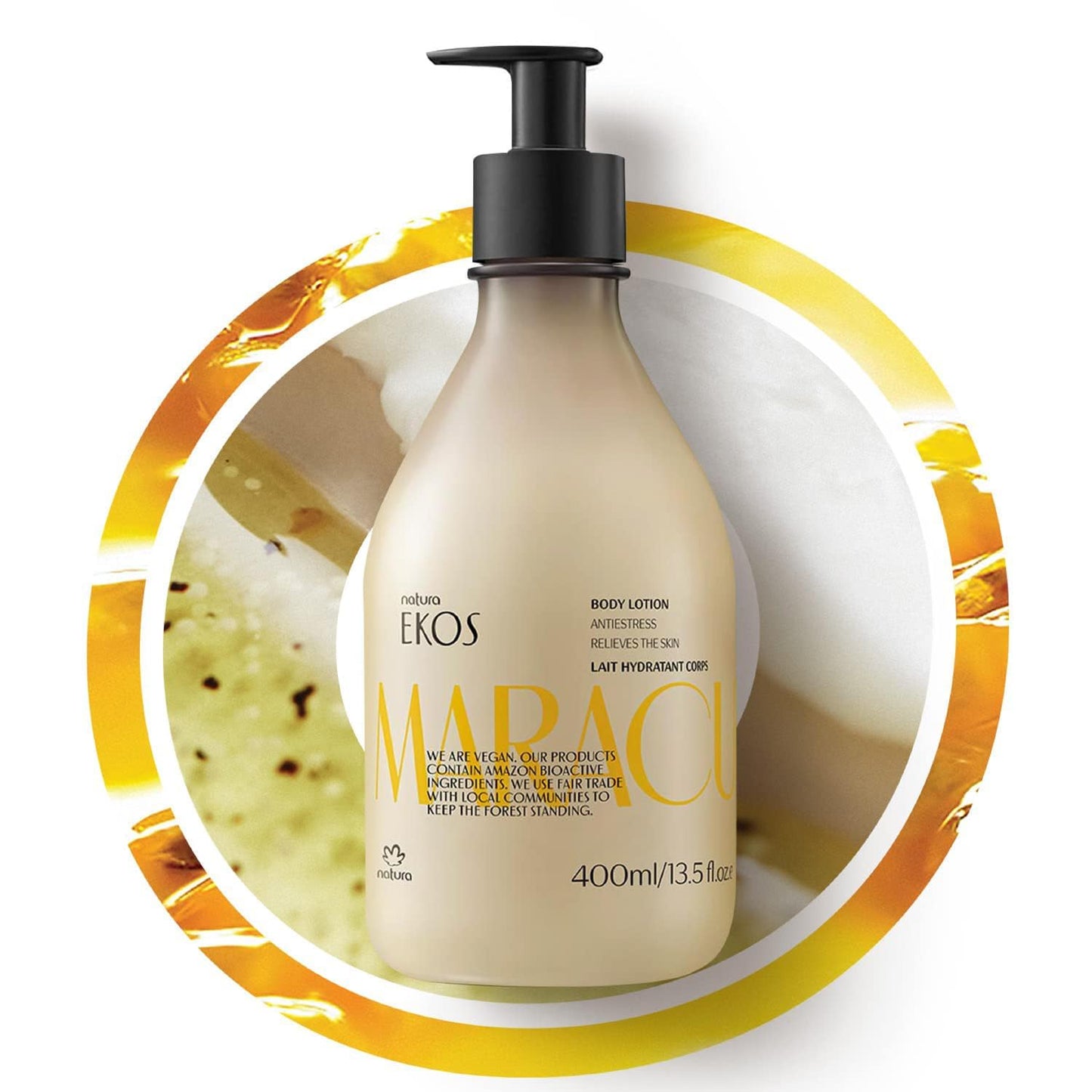 natura - Ekos Castanha (Brazil Nut) Renourishing Body Lotion - Anti-Dryness - Deep Skin Hydration Moisturizer - Vegan Skin Care - Brazilian Beauty Secrets - Self Care & Body Care - 13.5 fl oz (400ml)