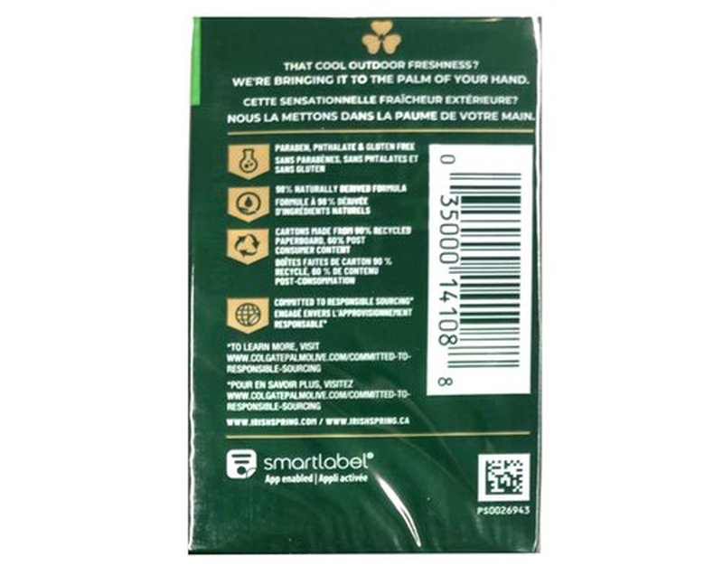 Irish Spring Deodorant Soap Original Bar, 3 Count 3.75 Ounce, 4 Packs, Total 12 Bars