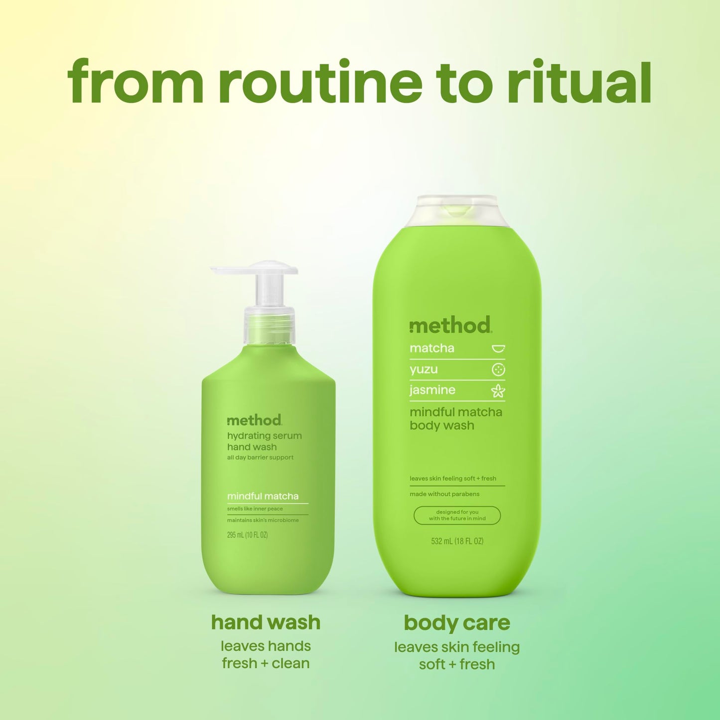 Method Hand Wash, Hydrating Serum, Mindful Matcha, 10 oz (Pack of 3)