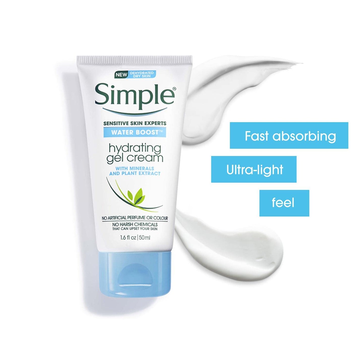 Simple Water Boost Hydrating Gel Cream, Face Moisturizer, 1.7 oz