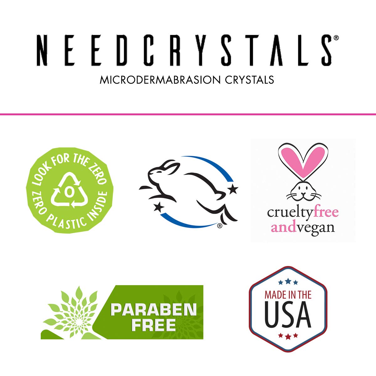 NeedCrystals Microdermabrasion Crystals 8 oz. / 227g. DIY Face Scrub. Natural Facial Exfoliator for Dull or Dry Skin Improves Acne Scars, Blackheads, Pore Size, Wrinkles, Blemishes & Skin Texture