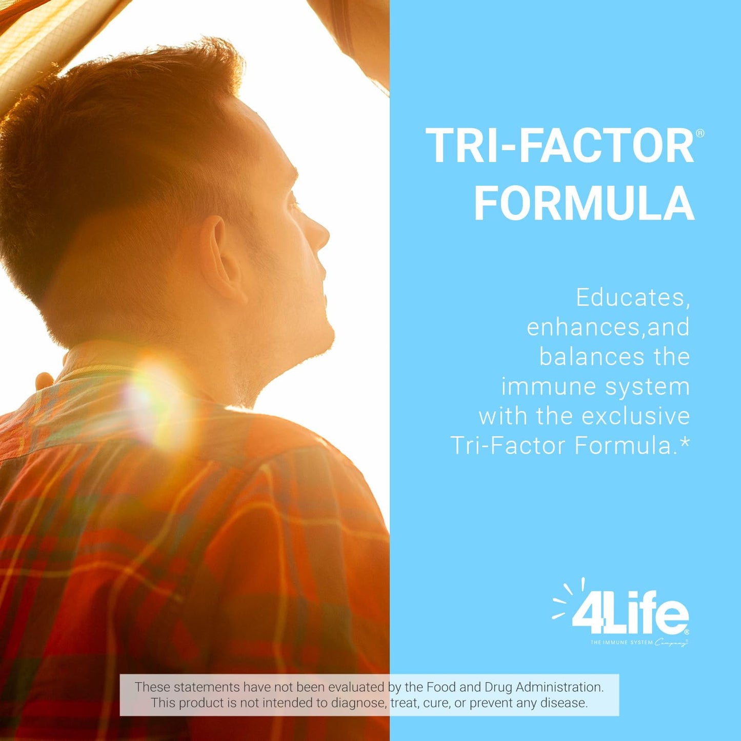 4Life - Transfer Factor Tri Factor Formula - Immune Supplement with Bioactive Peptides, Colostrum, Egg Yolk, Supports Immune Balance - 60 Veggie Capsules