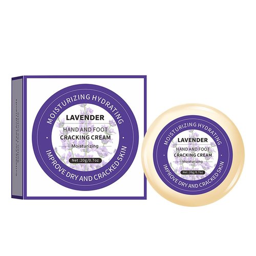 Feet Care Cream Foot Cream Hand Moisturizer for Dry Cracked Heels Knees Elbows Callus,Smoothing Foot Cream for Dry Cracked Heels and Feet Softens Skin Exfoliates Dead Skin for Men Women,20g- Lavender