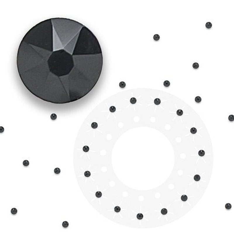 blinger Crystal Refill Pack | 5 Discs - 75 Precision-Cut Glass Crystals | Styling Tool not included | Black Diamond 4 mm