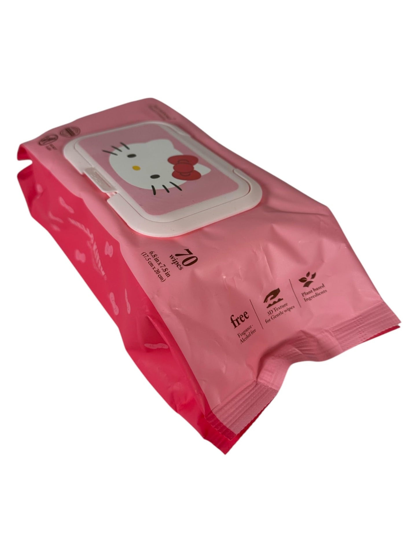 Hello Kitty Signature Wet Wipes, Large (7 x 8 in), Unscented, 70 sheets